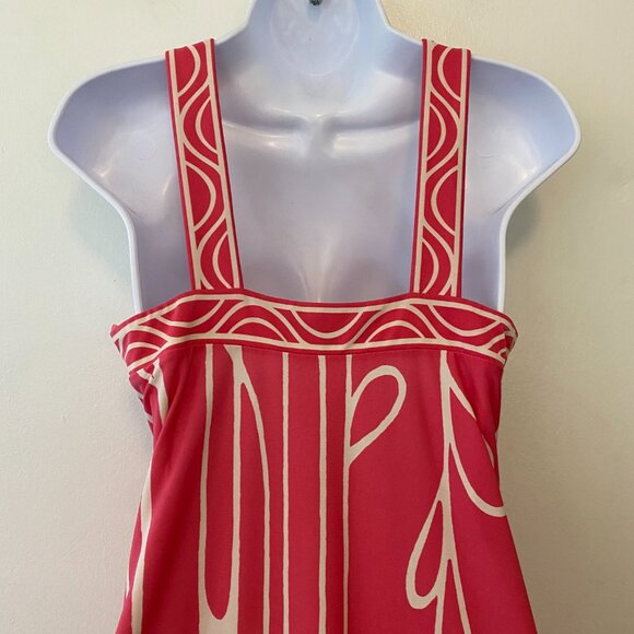 BCBGMaxazria Pink & White Sleeveless Dress Size Small Y2K - Picture 4 of 7